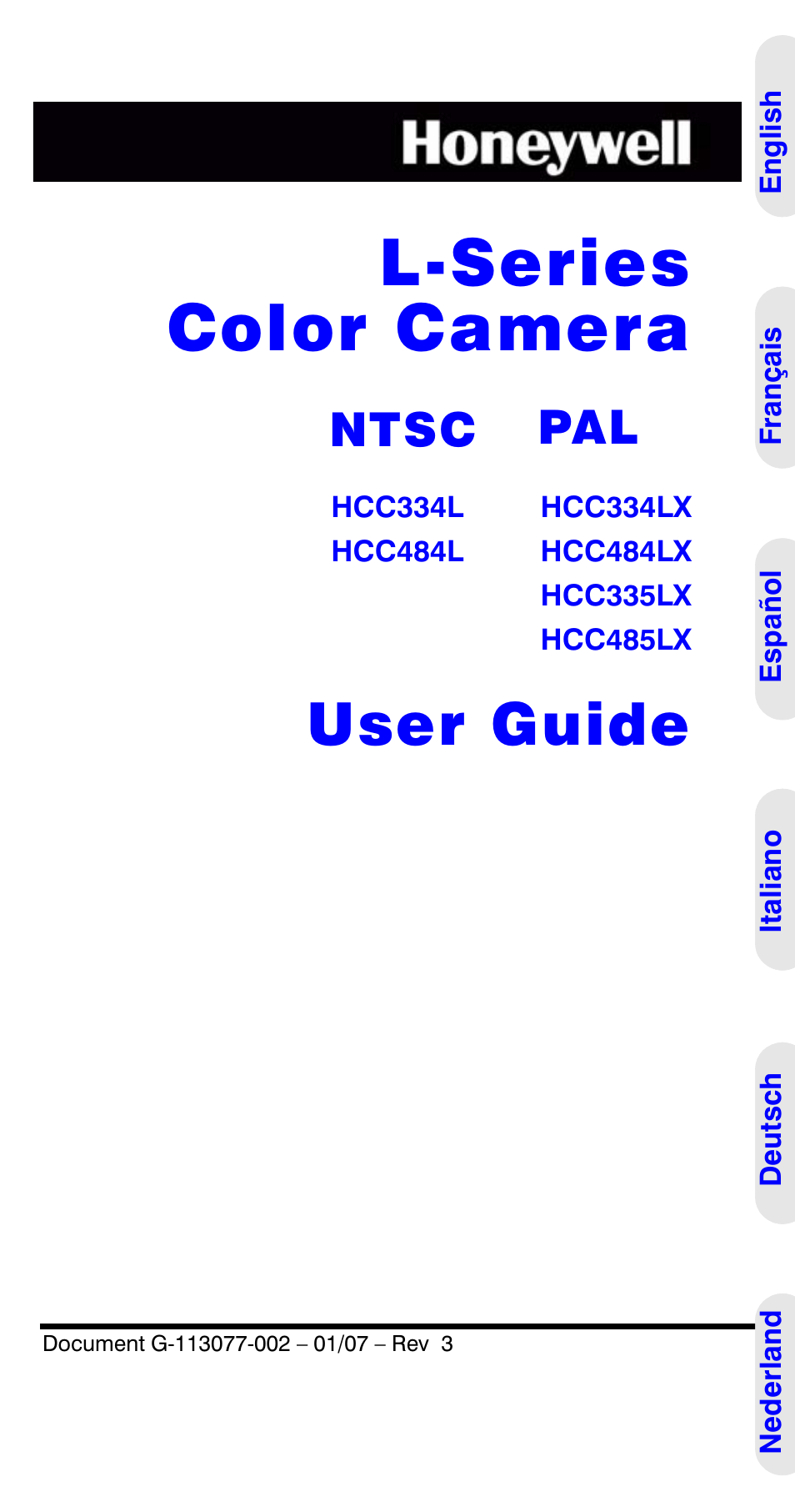 Honeywell HCC334L User Manual | 120 pages