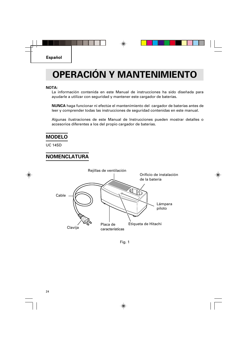 Operación y mantenimiento | Honeywell UC 14SD User Manual | Page 24 / 32