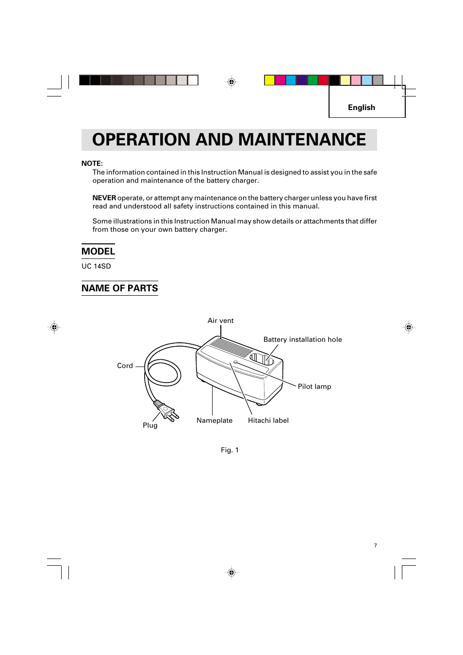 Operation and maintenance | Honeywell UC 14SD User Manual | Page 7 / 32