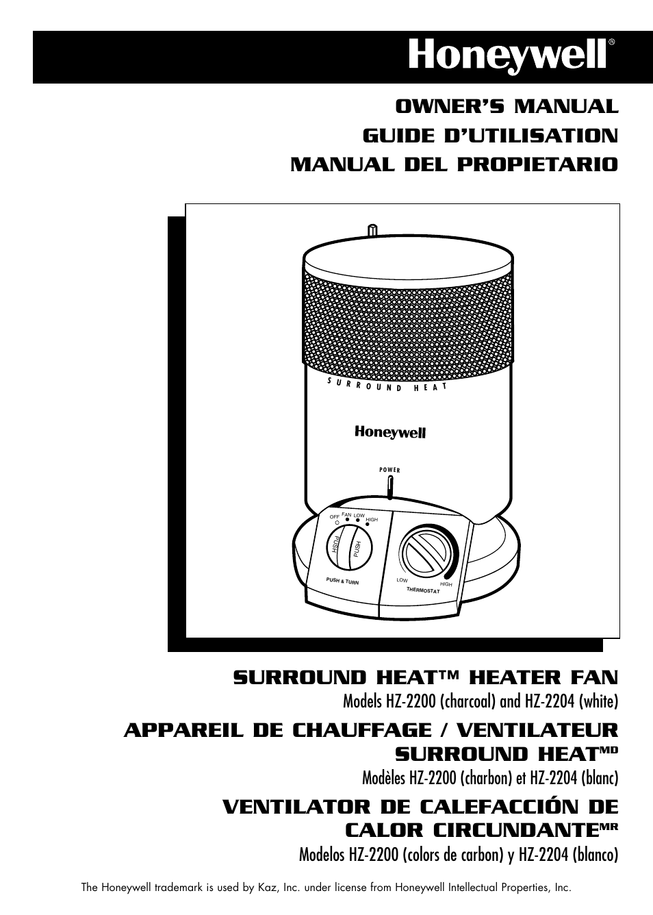 Honeywell HZ-2204 User Manual | 21 pages
