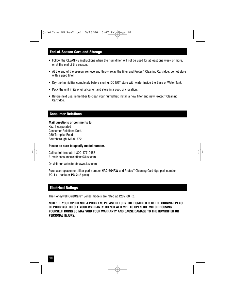 Honeywell HCM-635 User Manual | Page 10 / 36