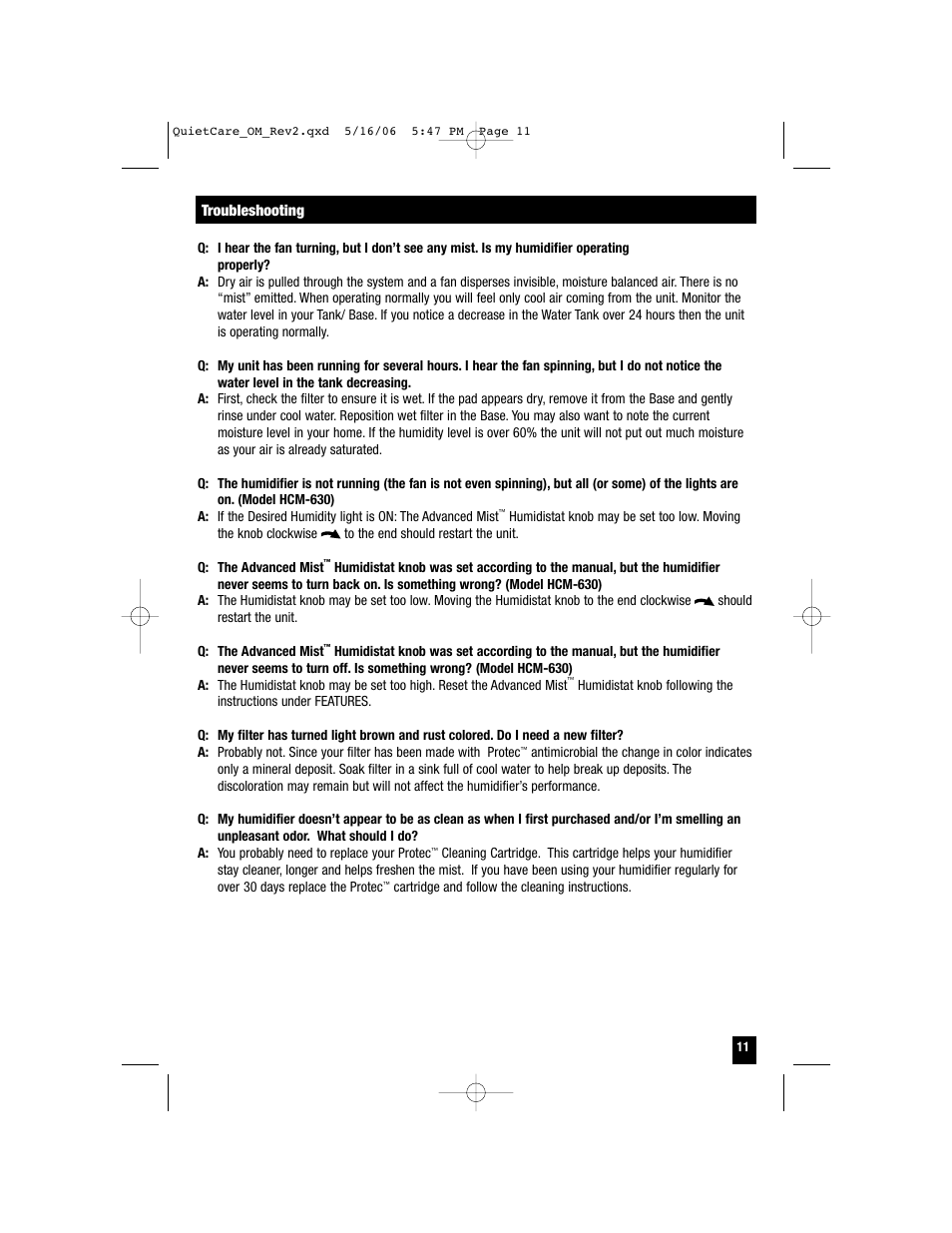 Honeywell HCM-635 User Manual | Page 11 / 36