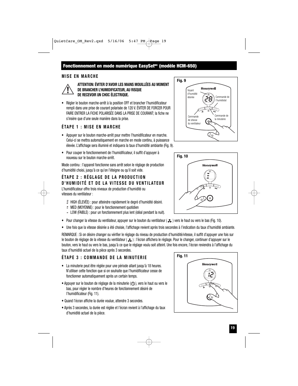 Honeywell HCM-635 User Manual | Page 19 / 36
