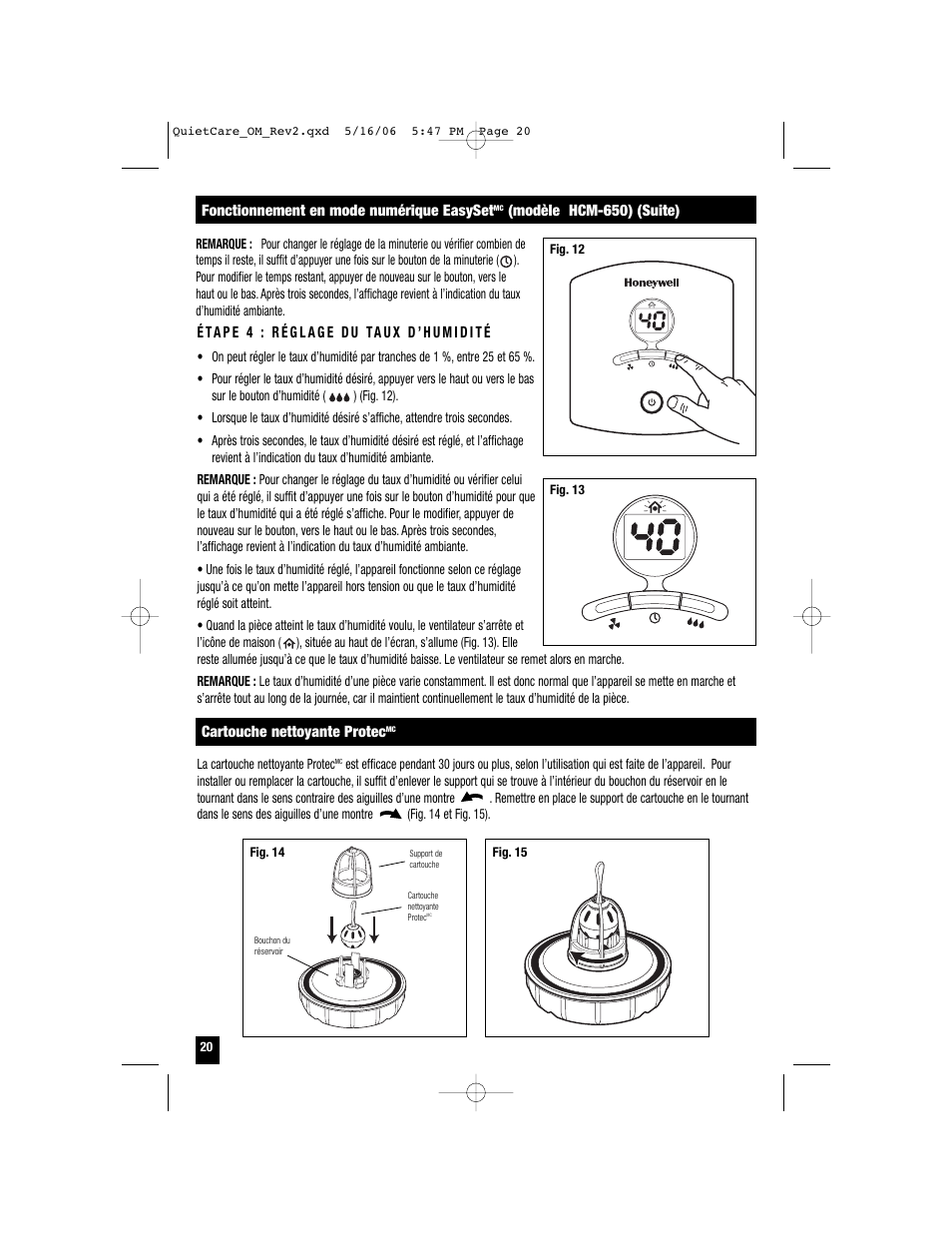 Honeywell HCM-635 User Manual | Page 20 / 36