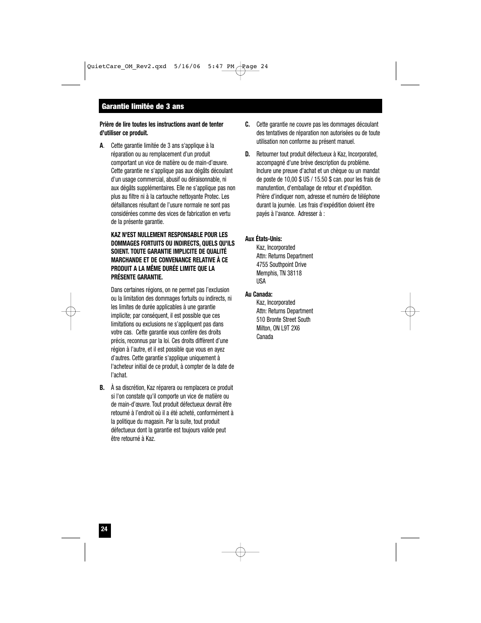Honeywell HCM-635 User Manual | Page 24 / 36