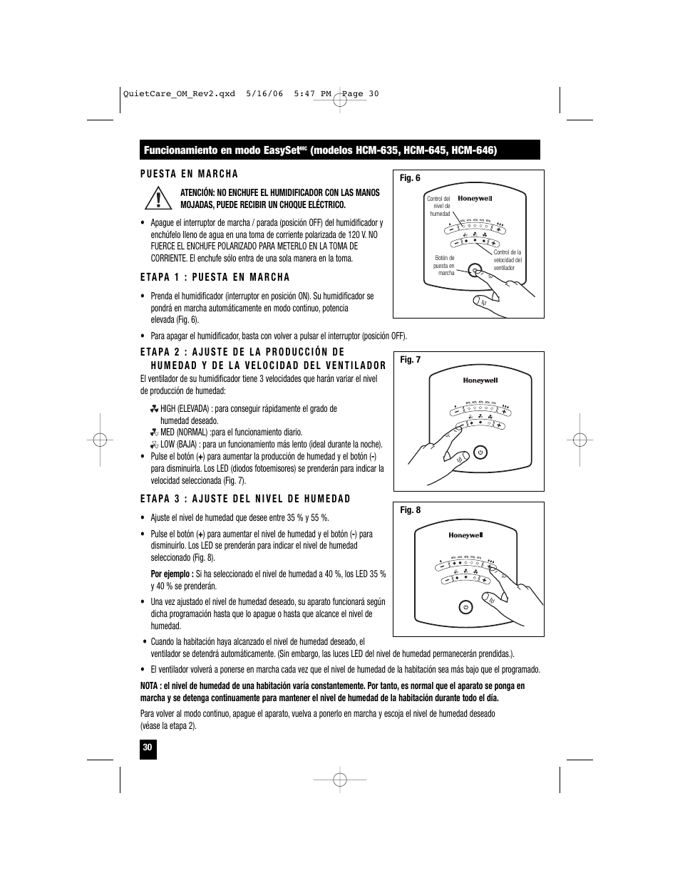 Honeywell HCM-635 User Manual | Page 30 / 36
