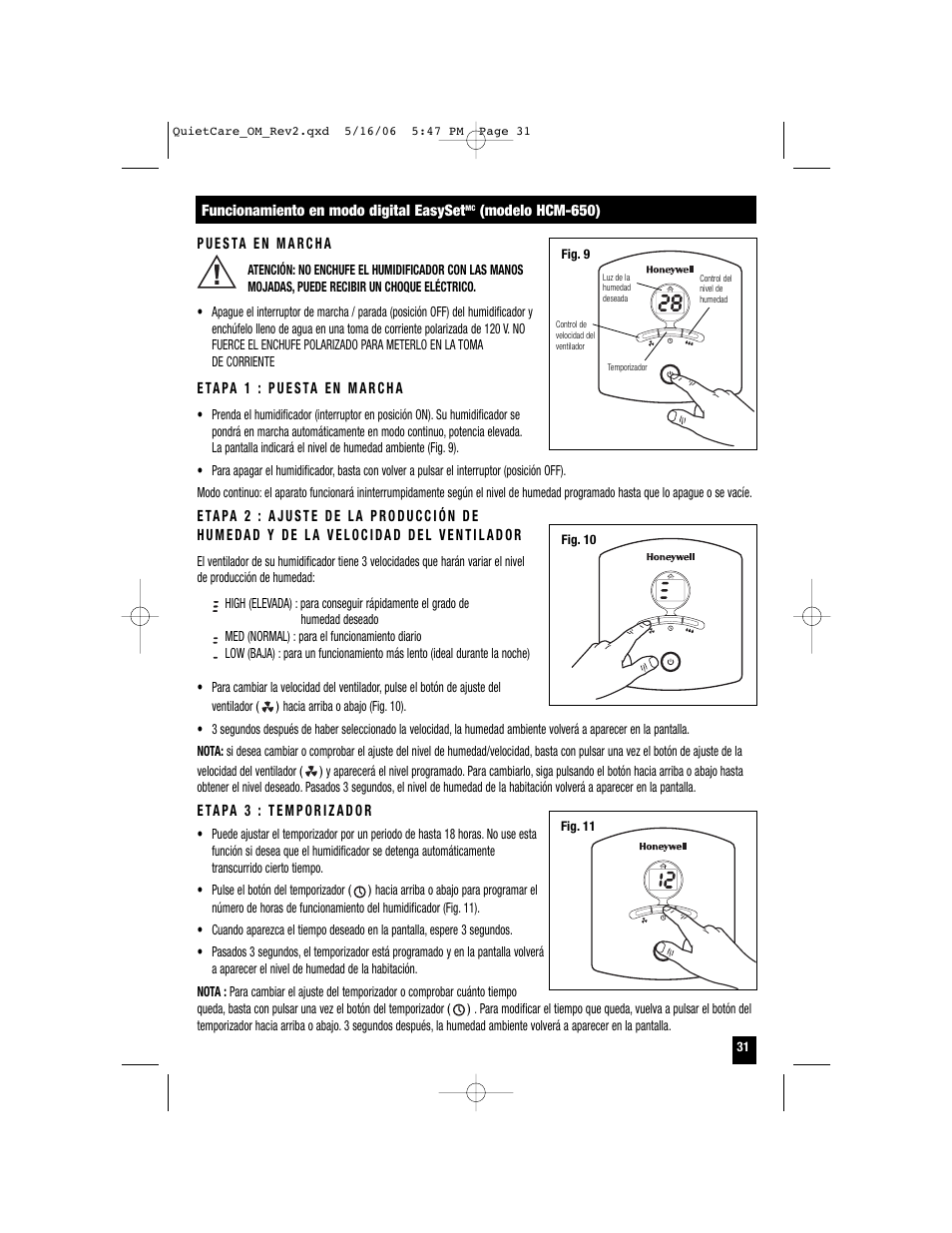 Honeywell HCM-635 User Manual | Page 31 / 36