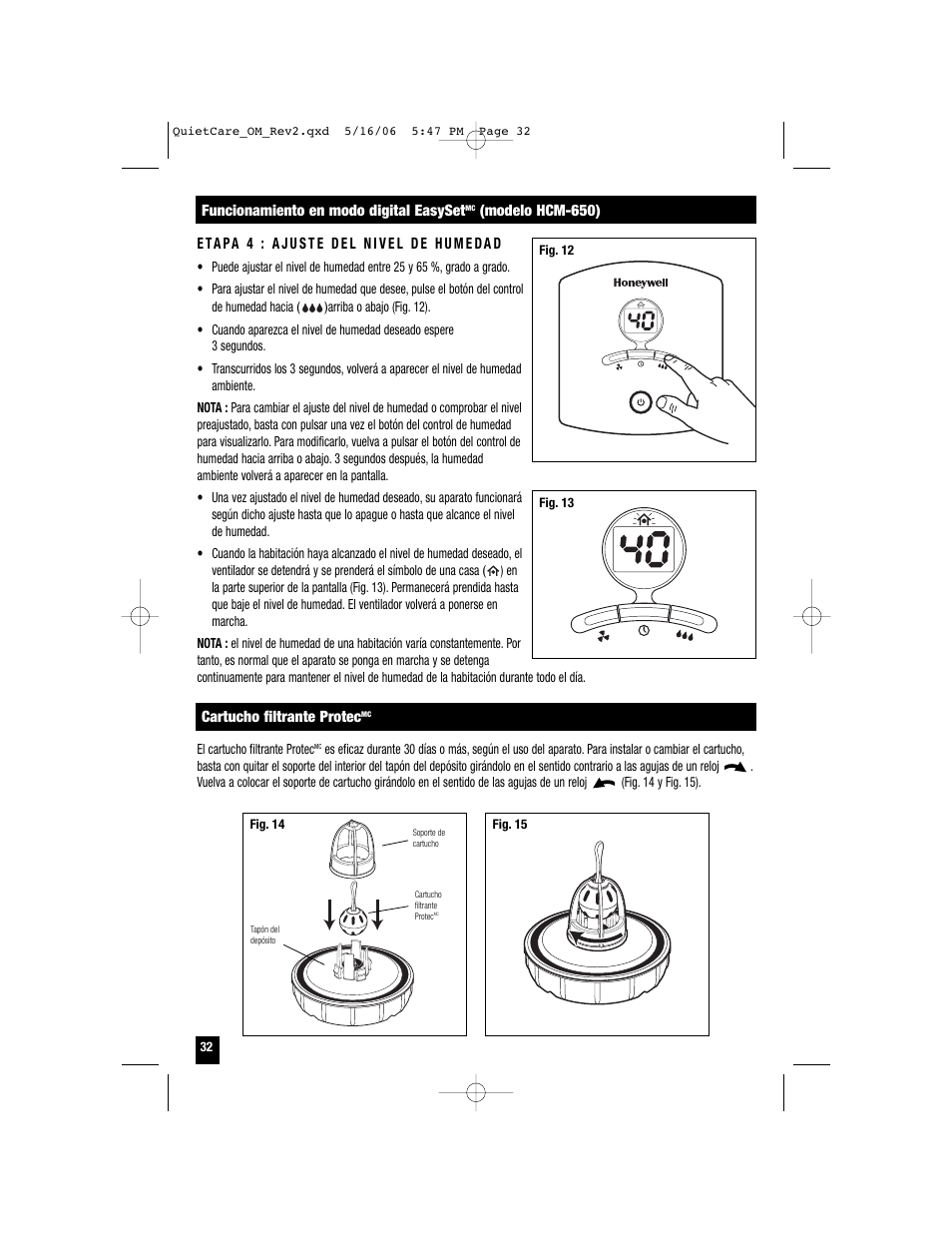 Honeywell HCM-635 User Manual | Page 32 / 36