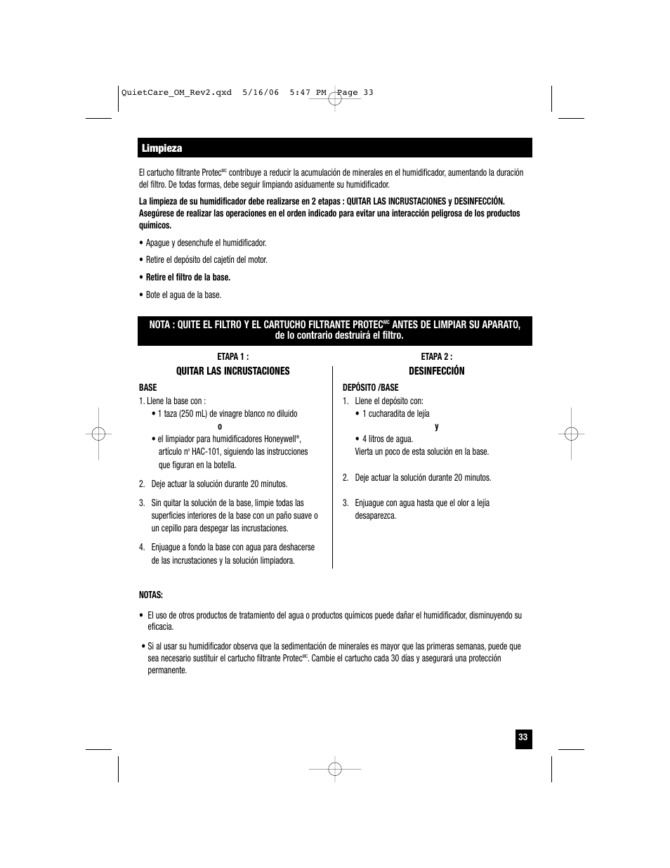 Honeywell HCM-635 User Manual | Page 33 / 36