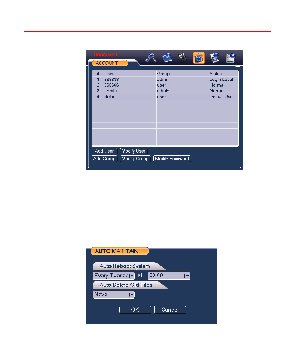 Auto maintain, Figure 5-29, Understanding of menu operations and controls | Honeywell HD-DVR-1016 User Manual | Page 104 / 182