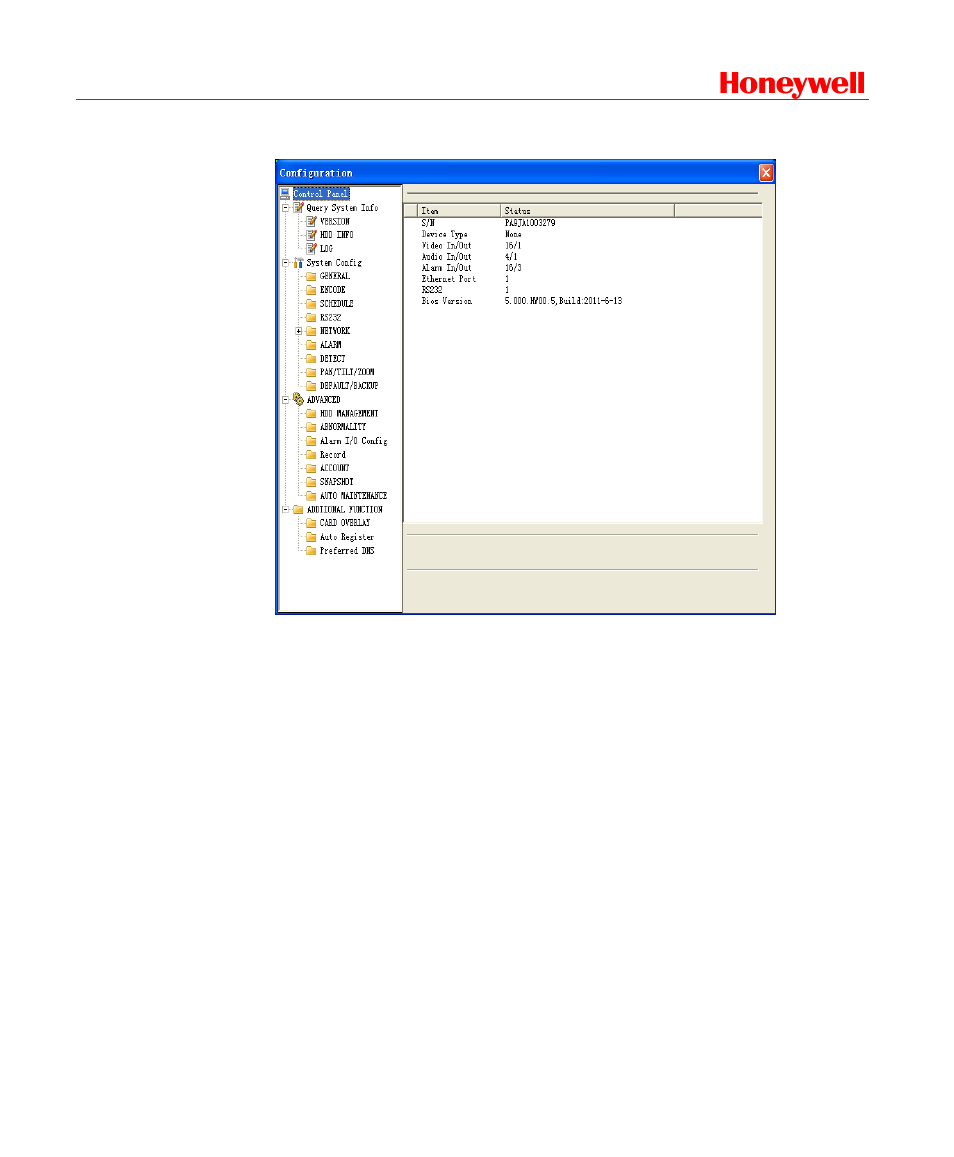 Hdd information, Figure 6-20, Honeywell | Honeywell HD-DVR-1016 User Manual | Page 129 / 182