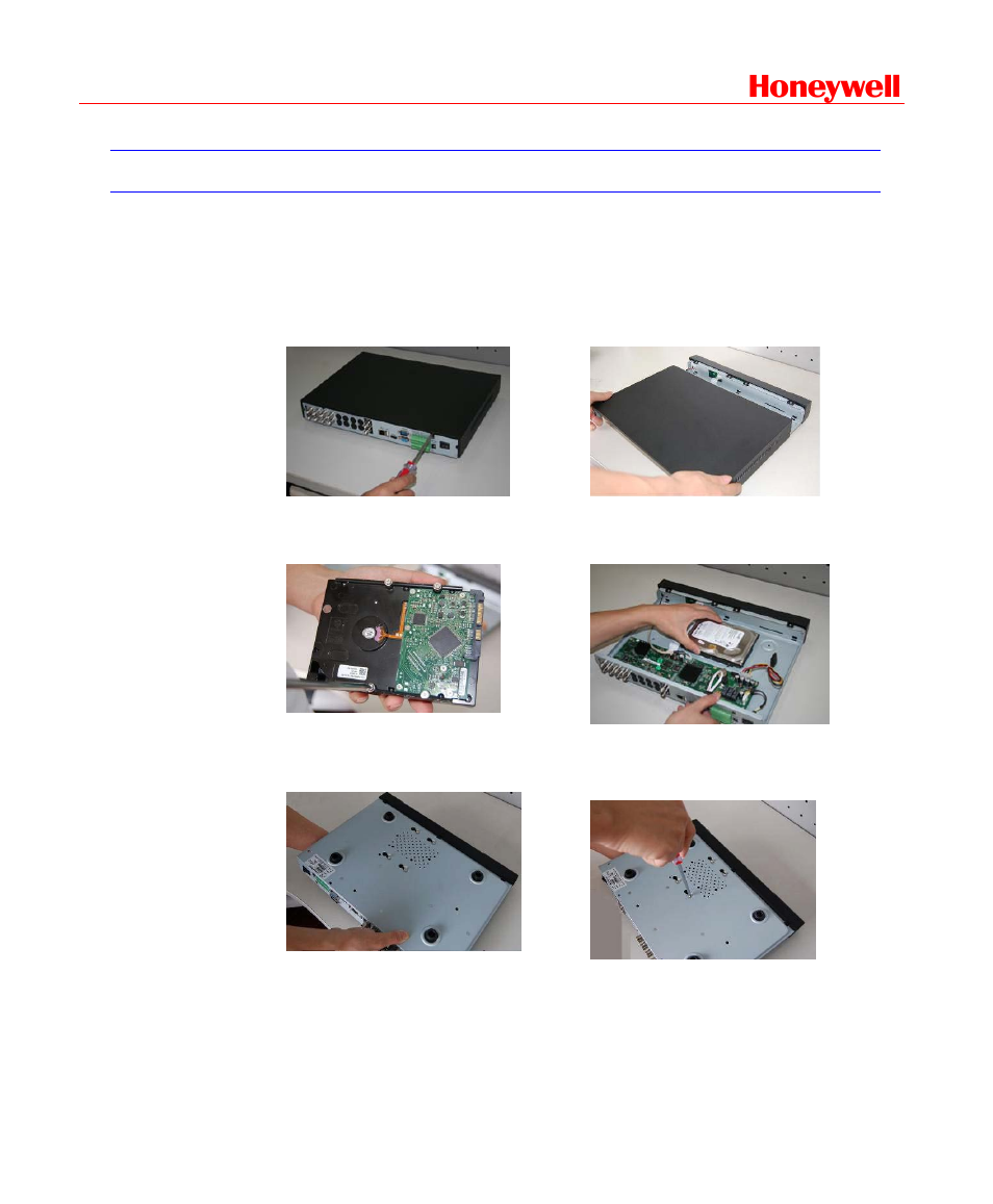 Hdd installation, Honeywell | Honeywell HD-DVR-1016 User Manual | Page 31 / 182