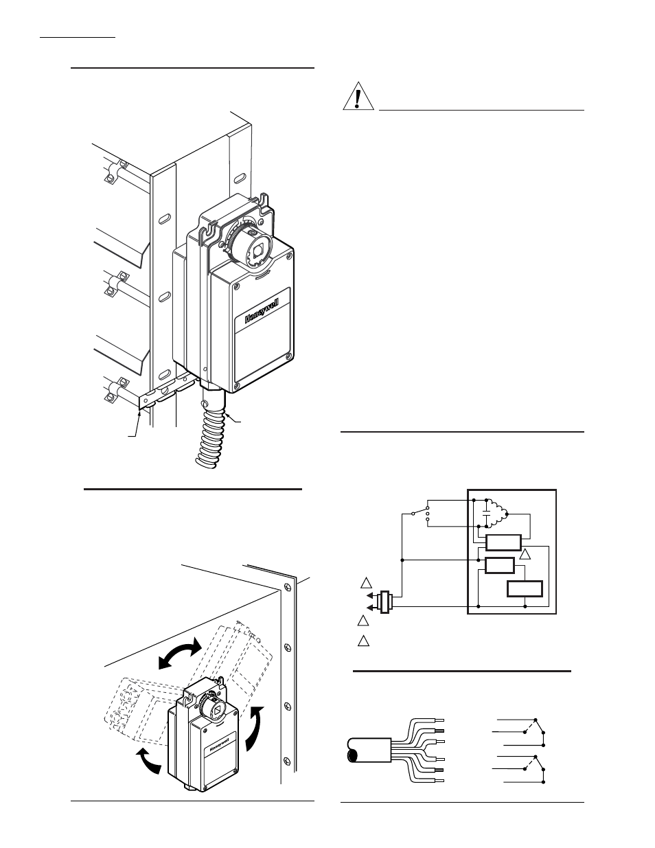 Caution, Wiring | Honeywell ML6185 User Manual | Page 8 / 12