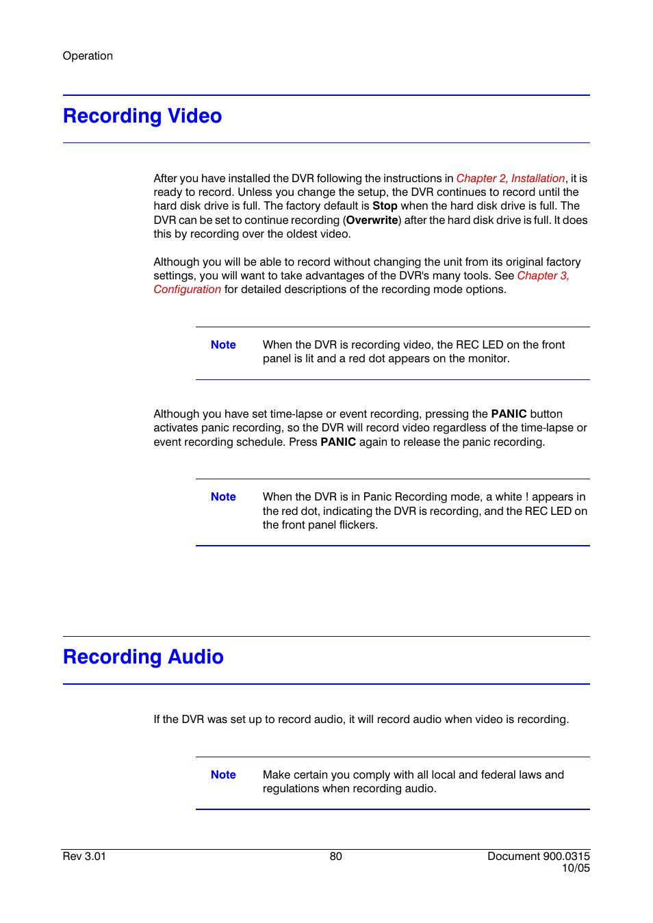 Recording video, Recording audio, Recording video recording audio | Honeywell HRHD 410 User Manual | Page 98 / 126