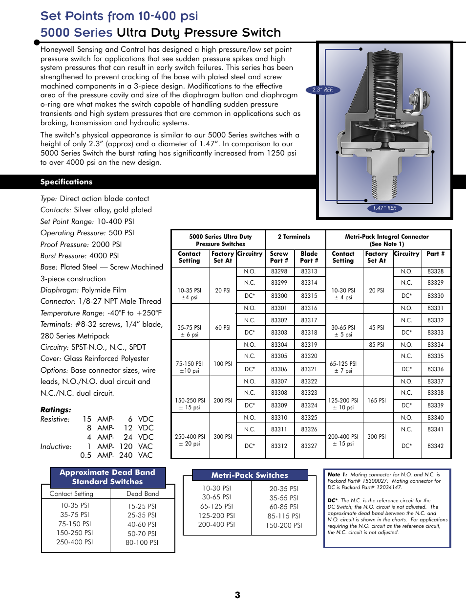 Honeywell Switches User Manual | Page 3 / 12