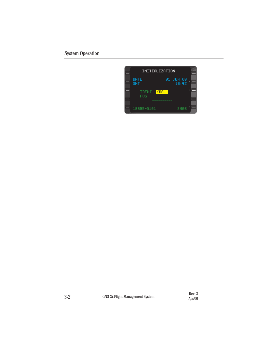 Date and gmt, System operation 3-2 | Honeywell GNS-XL User Manual | Page 113 / 353