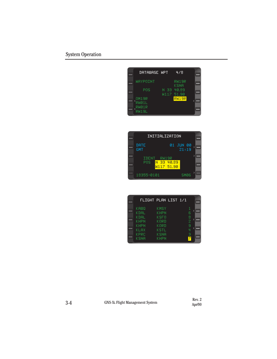 System operation 3-4 | Honeywell GNS-XL User Manual | Page 115 / 353
