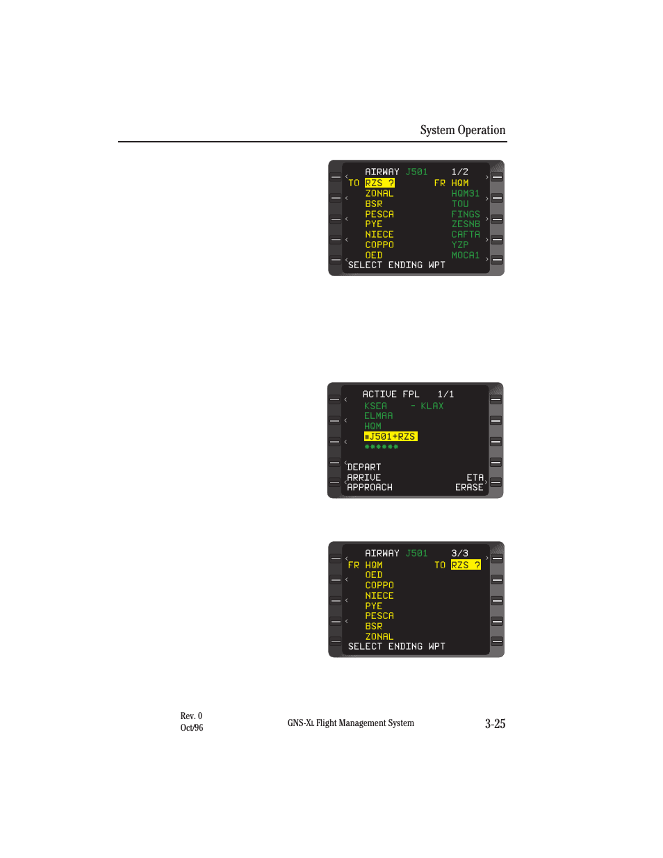 Option 2, System operation 3-25 | Honeywell GNS-XL User Manual | Page 140 / 353