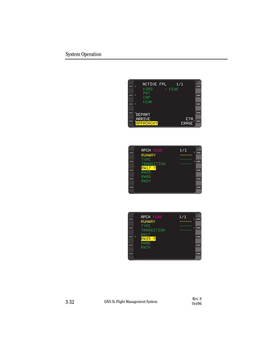 System operation 3-32 | Honeywell GNS-XL User Manual | Page 147 / 353
