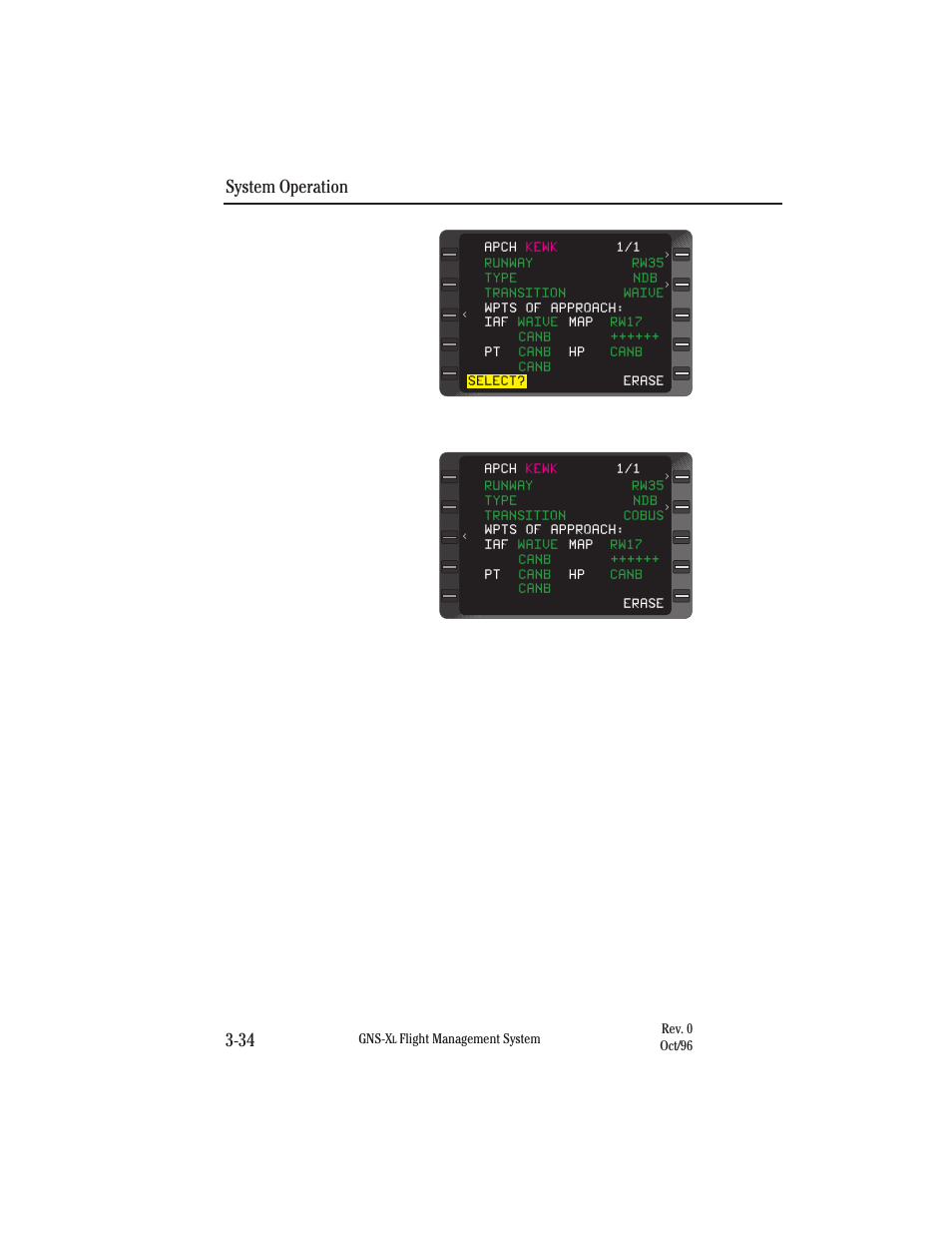 System operation 3-34 | Honeywell GNS-XL User Manual | Page 149 / 353