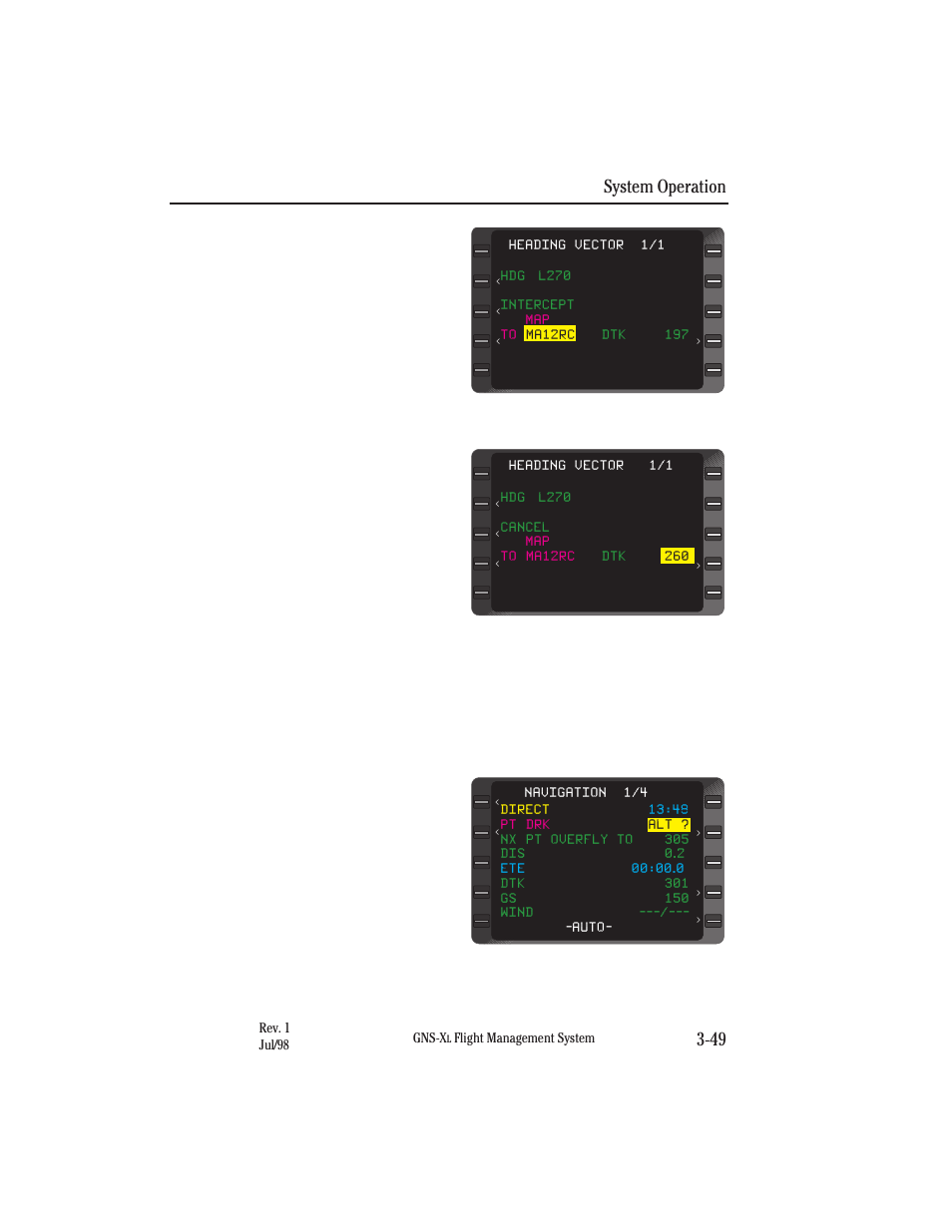 System operation 3-49 | Honeywell GNS-XL User Manual | Page 167 / 353