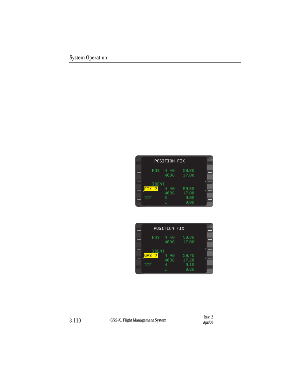 Position check and update procedures, Using a sensor, System operation 3-110 | Honeywell GNS-XL User Manual | Page 228 / 353