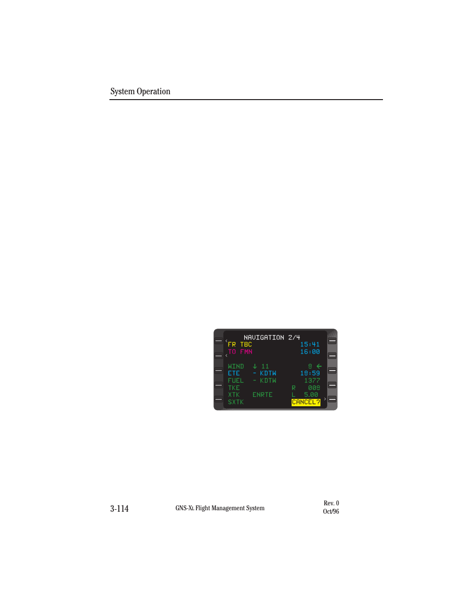 Parallel course, Canceling parallel course, System operation 3-114 | Honeywell GNS-XL User Manual | Page 232 / 353