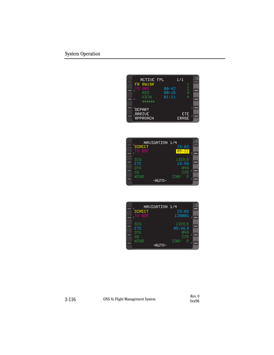 System operation 3-116 | Honeywell GNS-XL User Manual | Page 234 / 353