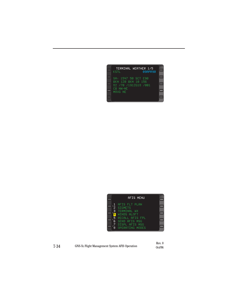 Winds aloft menu - data update and review | Honeywell GNS-XL User Manual | Page 300 / 353