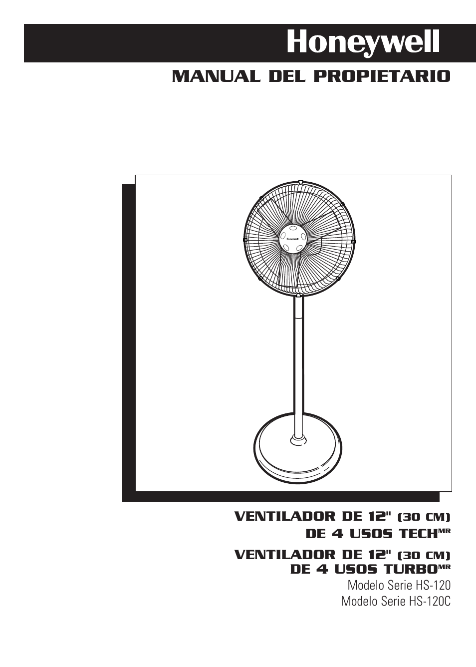 Manual del propietario, Ventilador de 12, De 4 usos tech | De 4 usos turbo | Honeywell HS-120C Series User Manual | Page 15 / 21