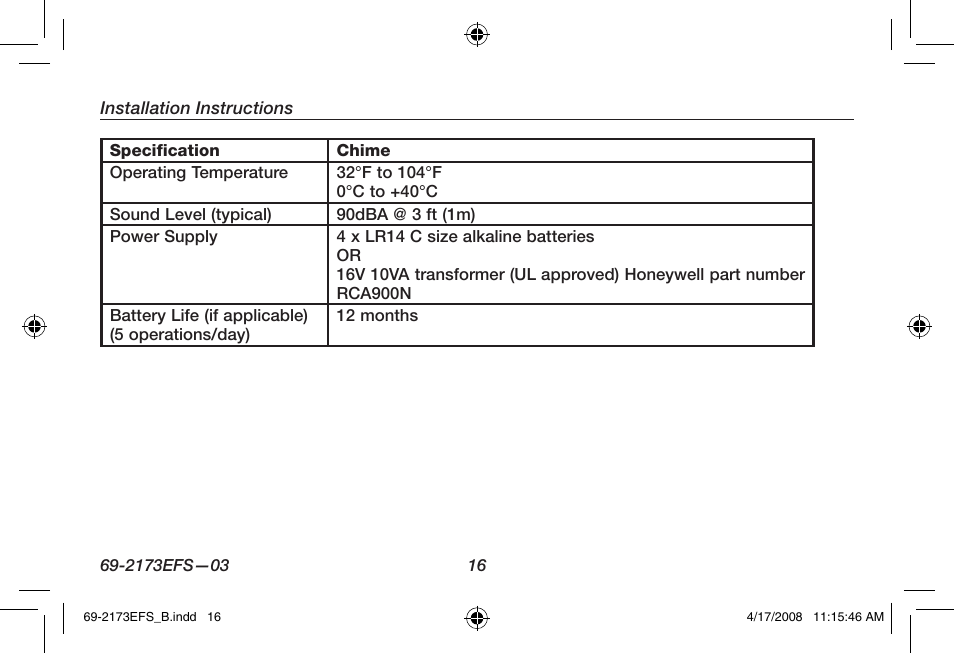 Honeywell RCW25 User Manual | Page 18 / 68