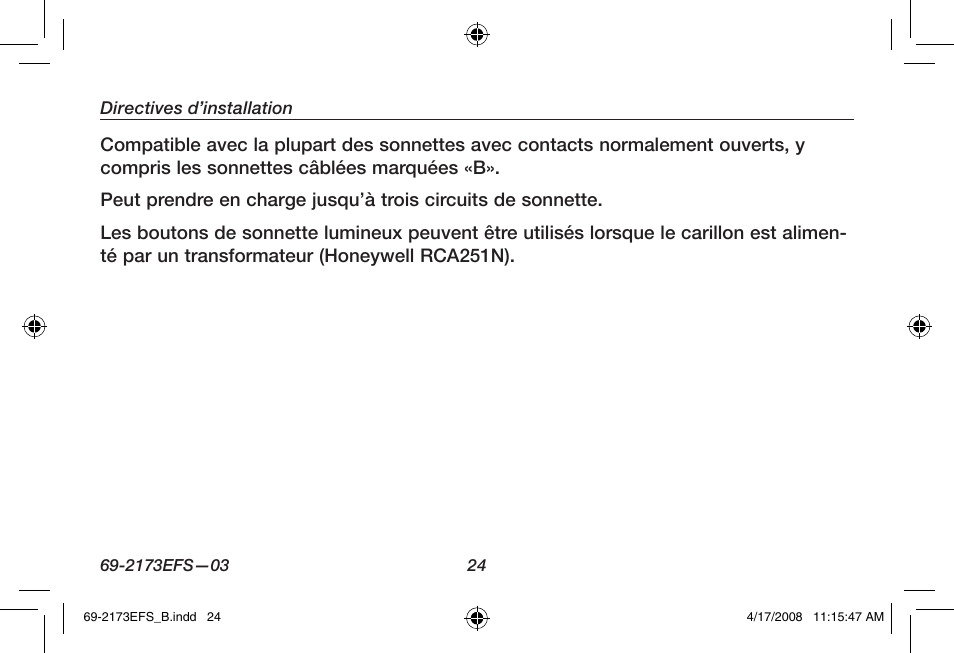 Honeywell RCW25 User Manual | Page 26 / 68