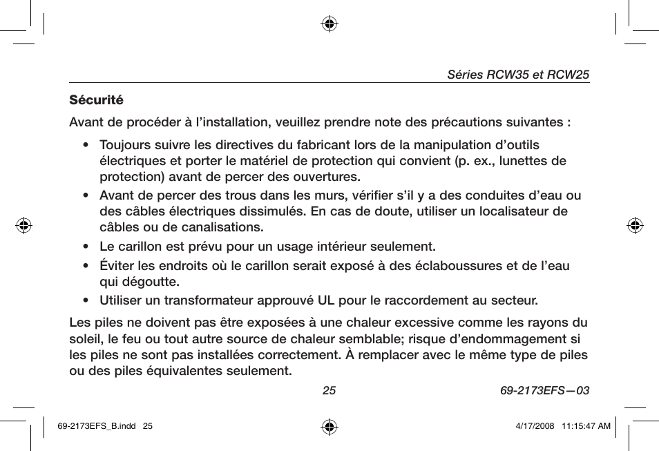 Honeywell RCW25 User Manual | Page 27 / 68