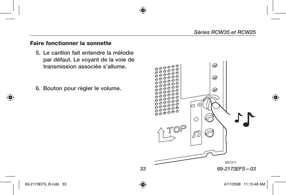 Honeywell RCW25 User Manual | Page 35 / 68