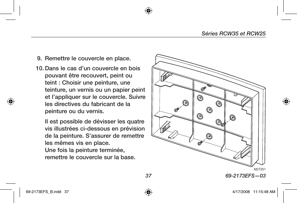 Honeywell RCW25 User Manual | Page 39 / 68