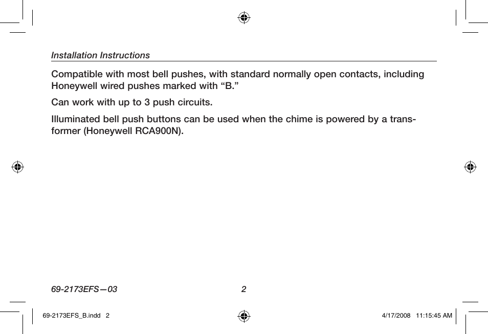 Honeywell RCW25 User Manual | Page 4 / 68