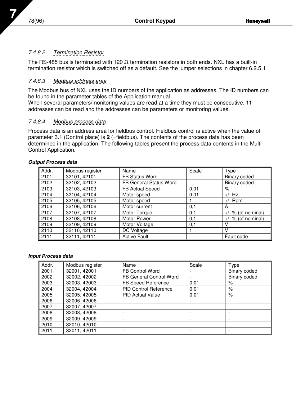 Honeywell NXL User Manual | Page 78 / 96