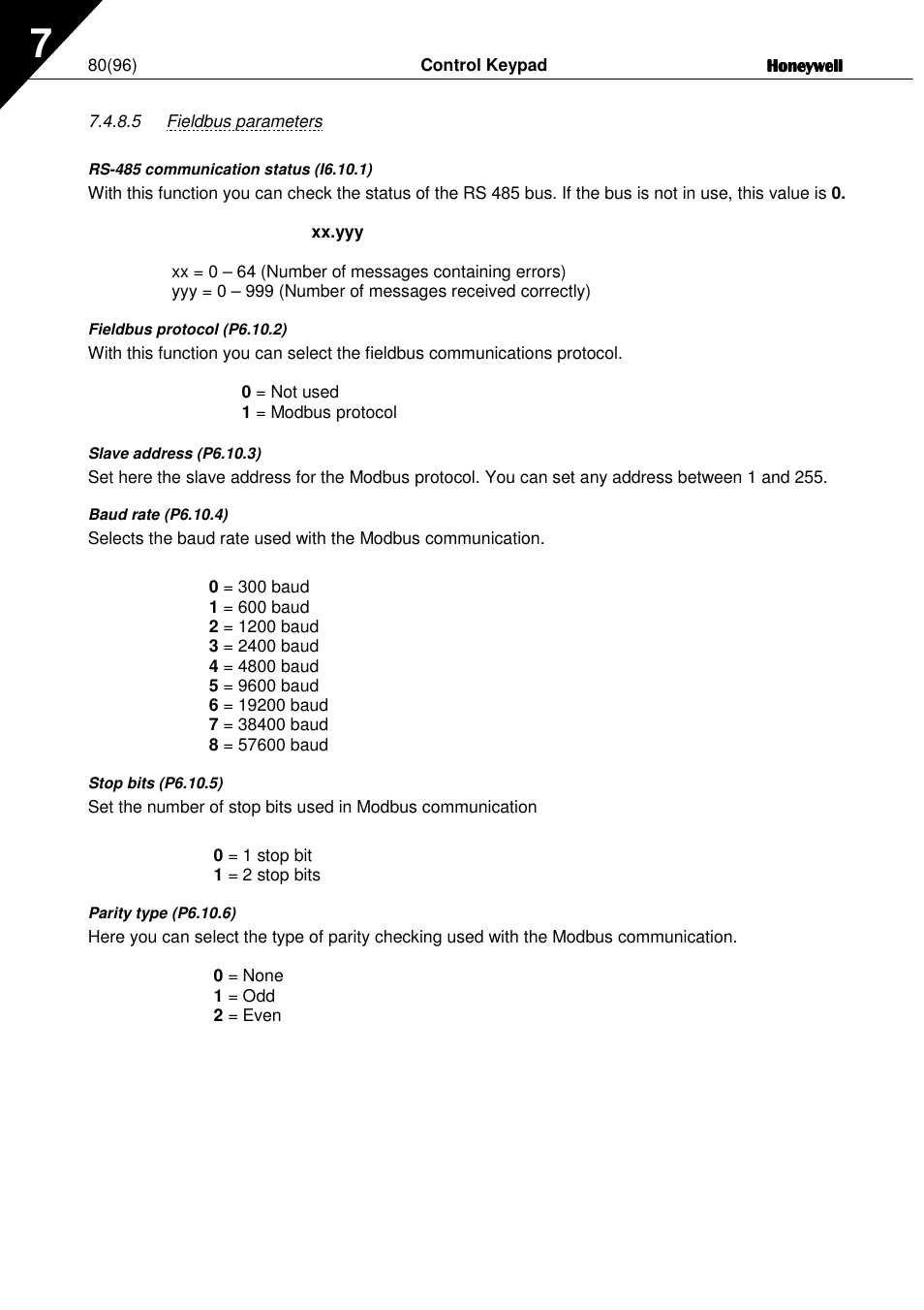 Honeywell NXL User Manual | Page 80 / 96