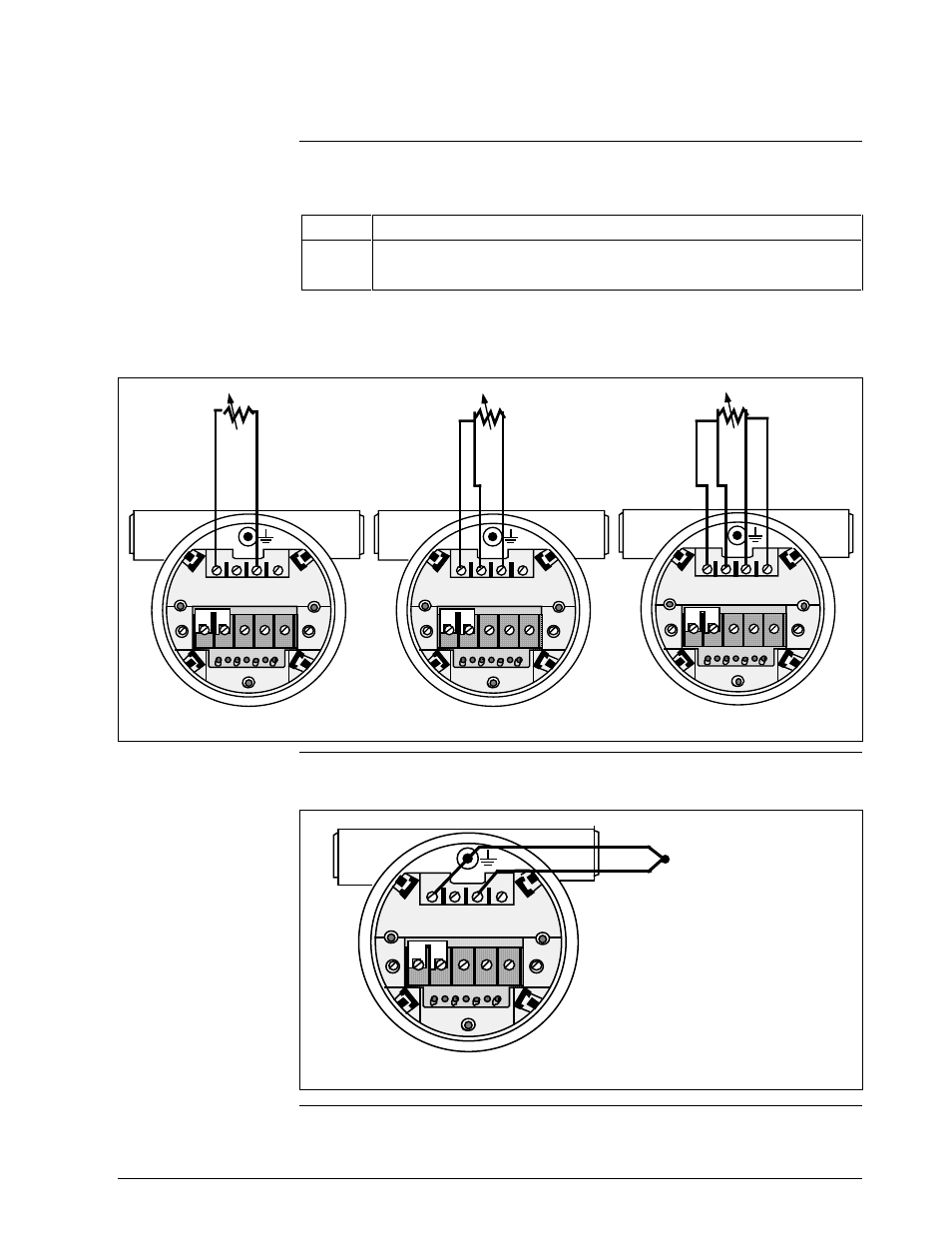 Table 7 wiring the transmitter, continued, Figure 15 rtd input wiring connections, Figure 16 thermocouple input wiring connections | Continued wiring connections, continued | Honeywell SMV 3000 User Manual | Page 46 / 217