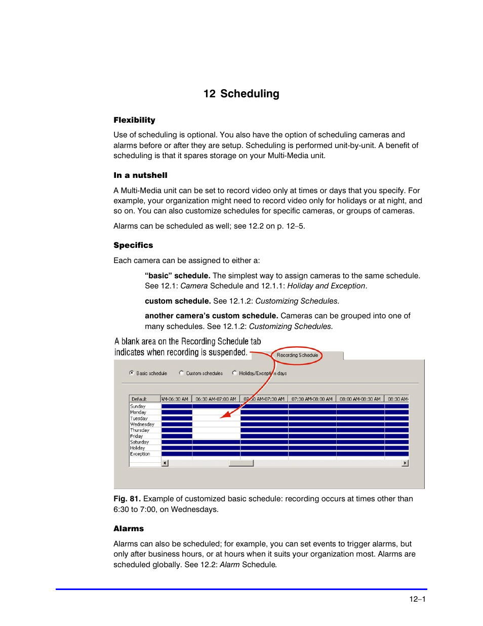 12 scheduling | Honeywell RAPID EYE K5404V9 User Manual | Page 115 / 144