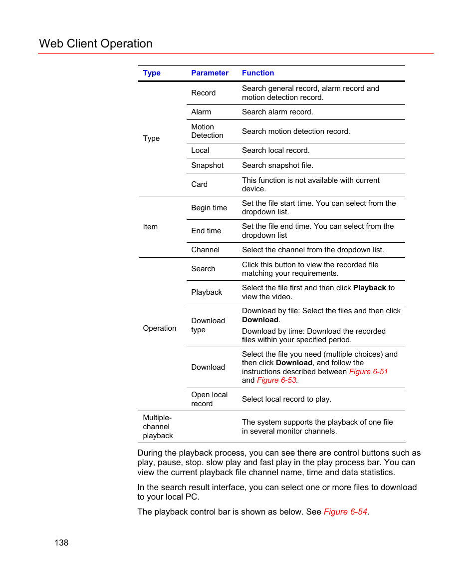 Web client operation | Honeywell HD-16DVR-C User Manual | Page 154 / 169