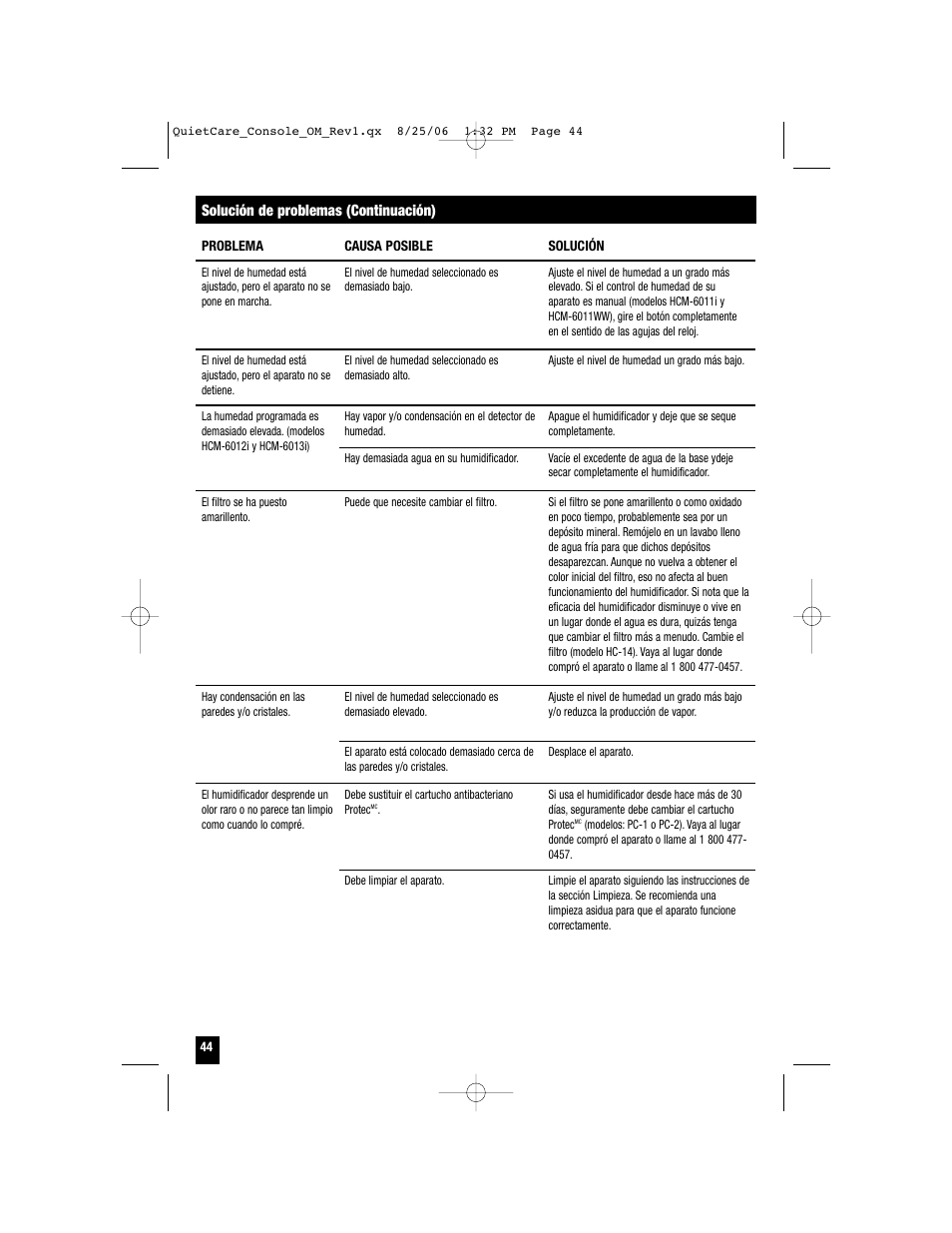 Honeywell HCM-6009 User Manual | Page 44 / 48