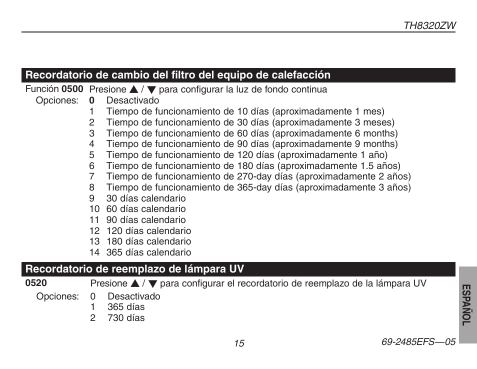 Honeywell TH8320ZW User Manual | Page 65 / 72