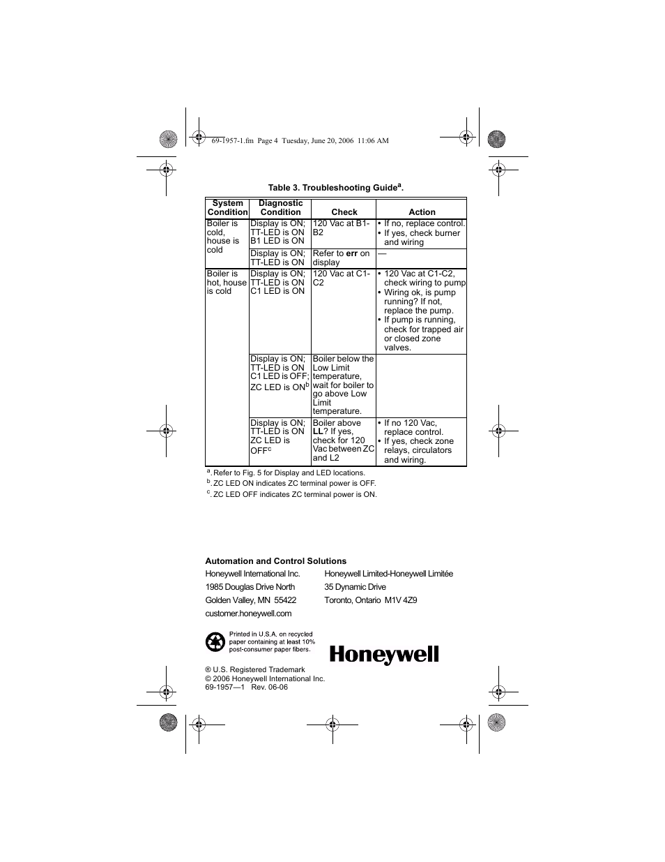 Honeywell AQUASTATIC L7224 User Manual | Page 4 / 4