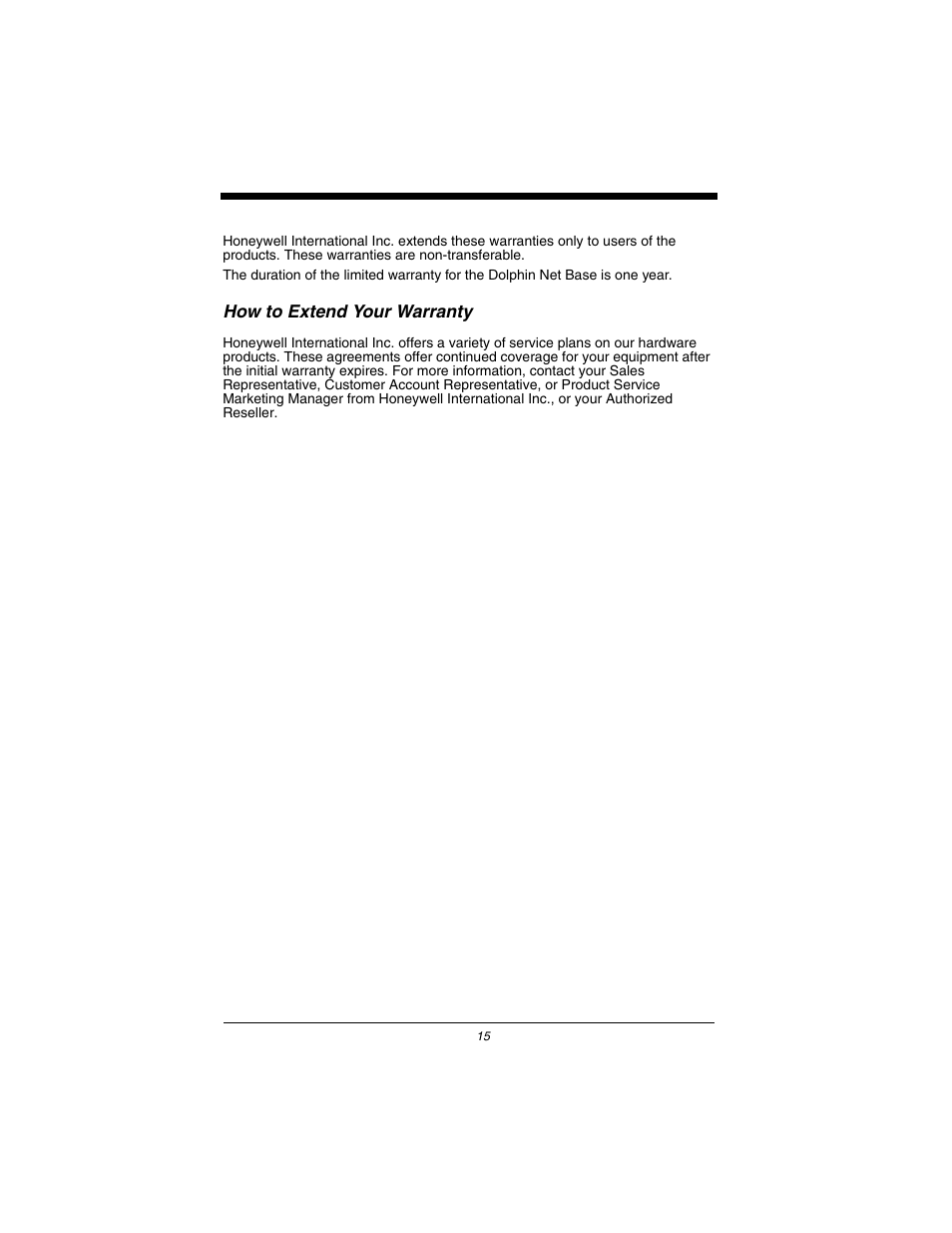 How to extend your warranty | Honeywell Dolphin 7900 User Manual | Page 17 / 20
