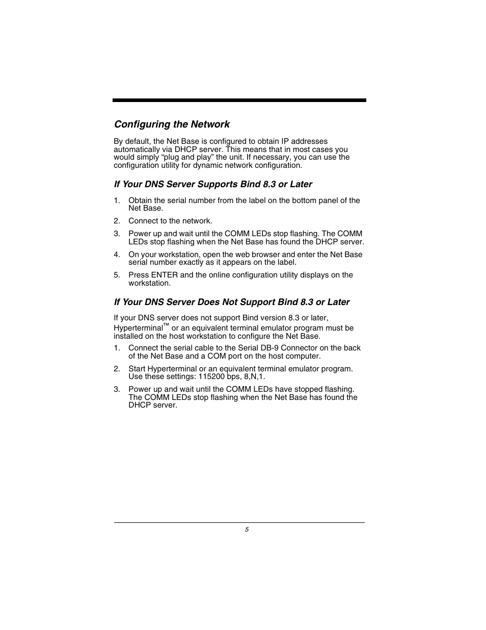 Configuring the network, If your dns server supports bind 8.3 or later | Honeywell Dolphin 7900 User Manual | Page 7 / 20