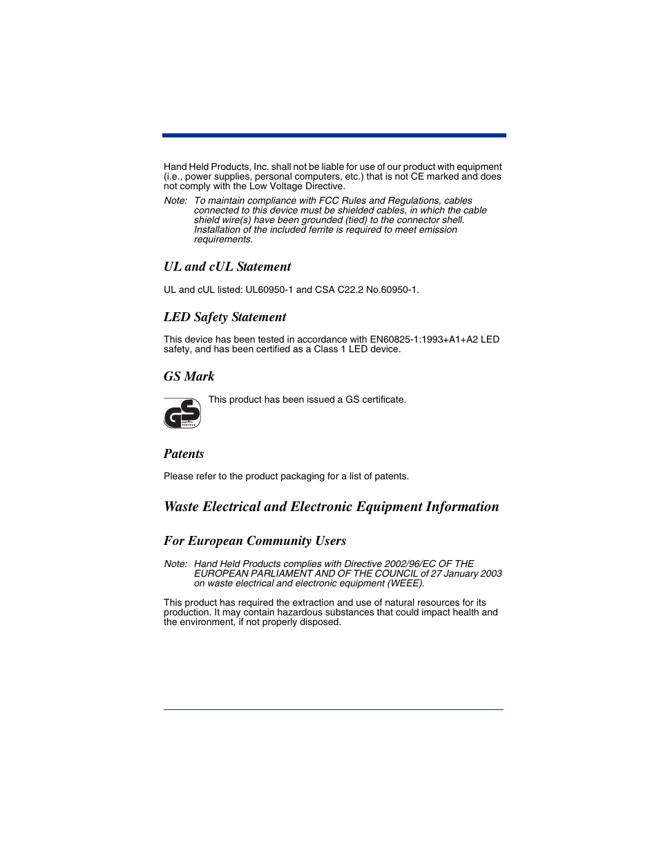 Hand Held Products 2D IMAGER 4800P User Manual | Page 4 / 184