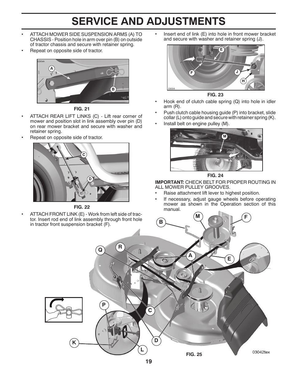 Service and adjustments | Husqvarna 532 42 41-94 User Manual | Page 19 / 45