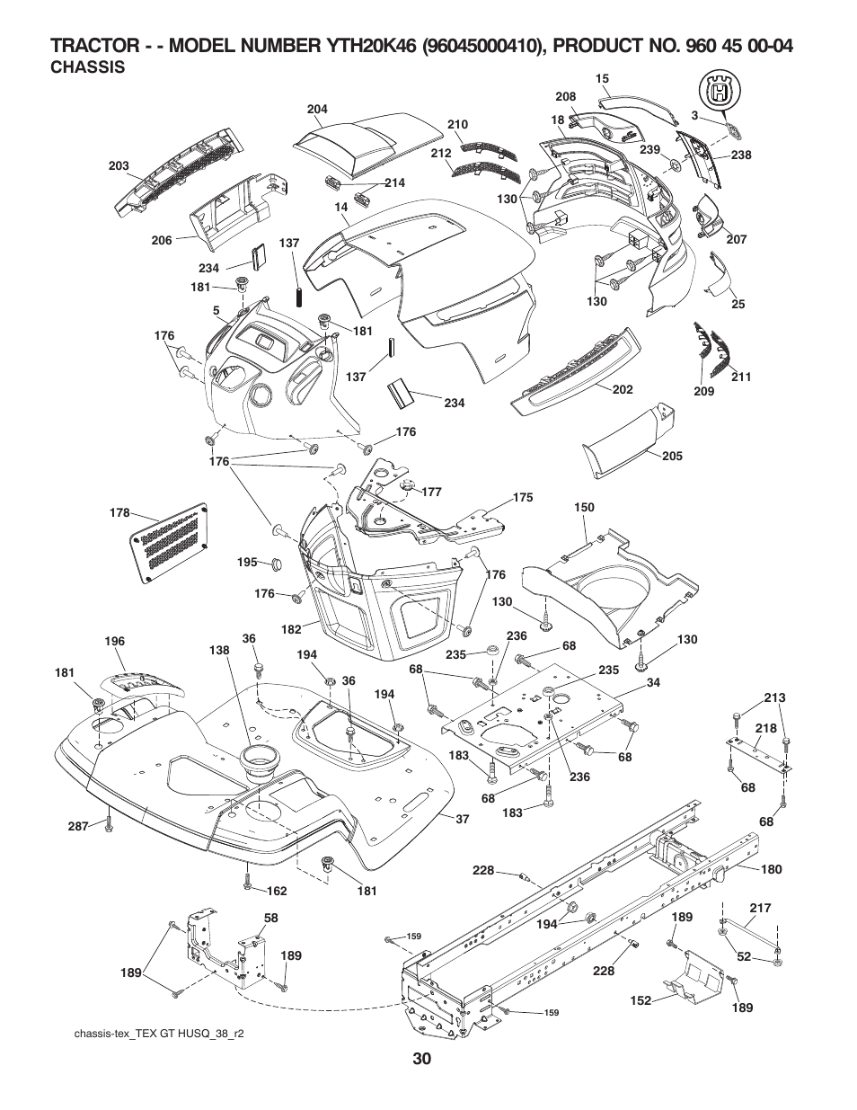 Chassis | Husqvarna 532 42 41-94 User Manual | Page 30 / 45
