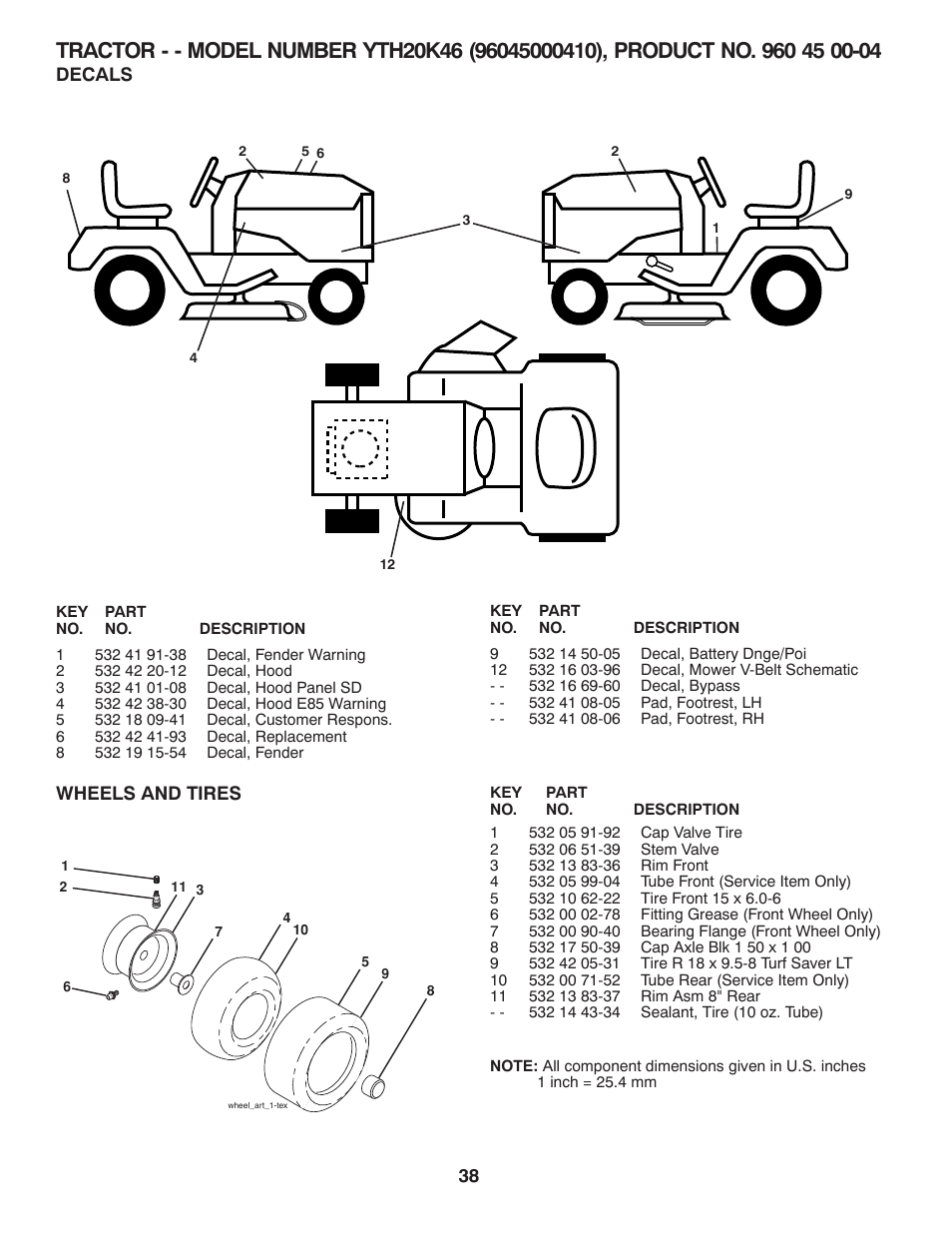 Decals & wheels | Husqvarna 532 42 41-94 User Manual | Page 38 / 45